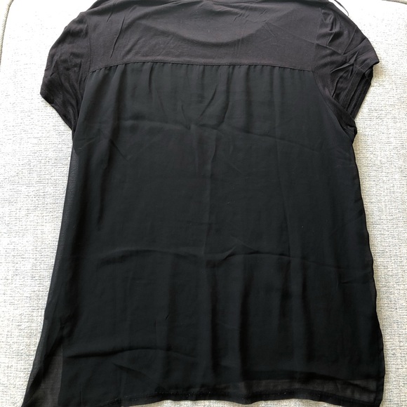 H&M NEW GRAPHIC SHEER-BACK BLOUSE - Picture 2 of 4
